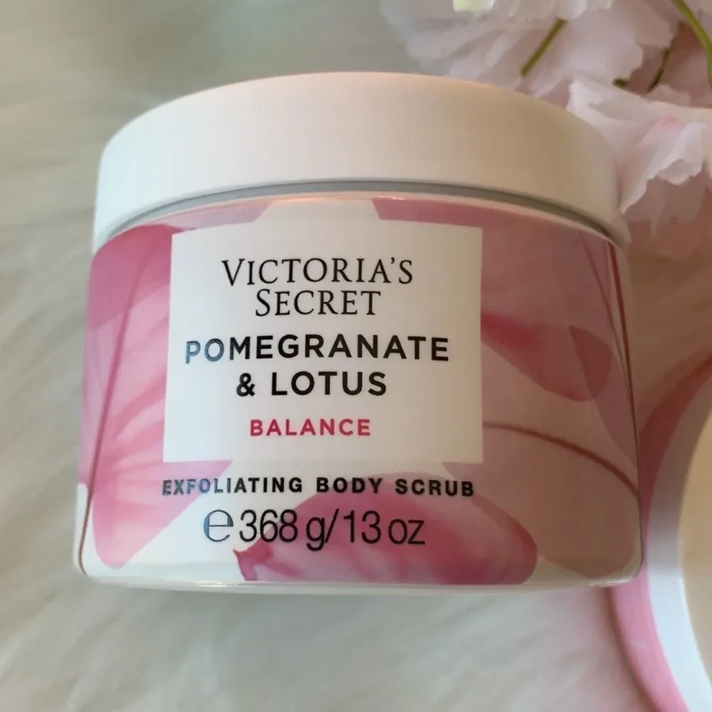 Victoria Secret Pomegranate Lotus Body Butter  Natural Beauty Exfoliating Scrub
